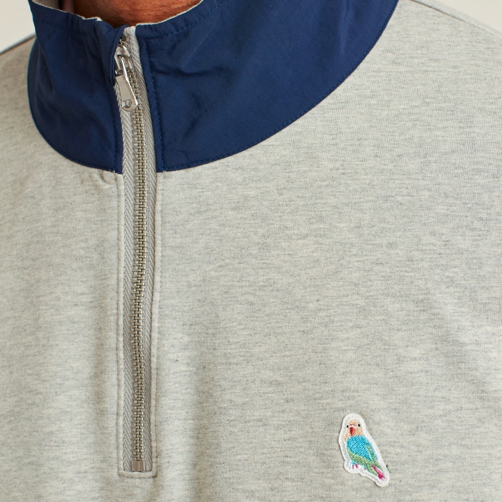 Bonobos Stretch Quarter-Zip Grey Pullover - Picture 2 of 7